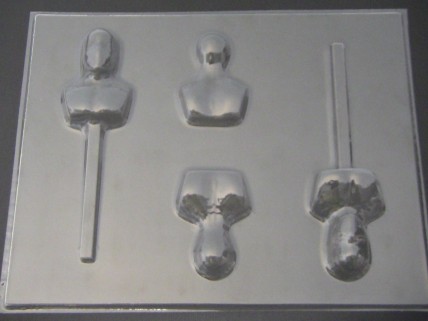 428sp Spider Dude 3D Chocolate Candy Lollipop Mold